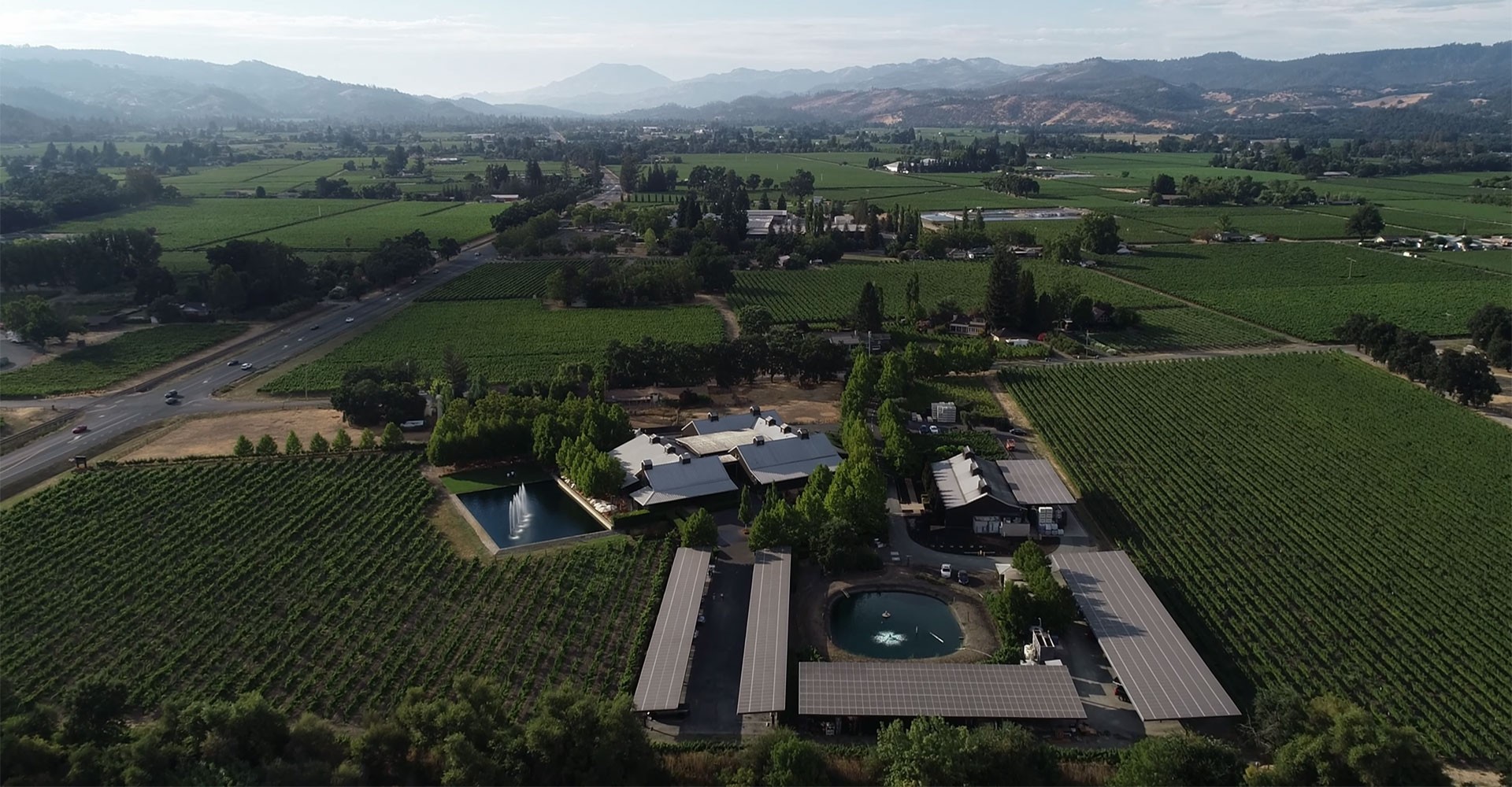 Arial view of Alpha Omega in Napa Valley